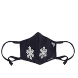 Snow Flake Silver Glitter Adjustable and Washable 5 Layer Face Mask